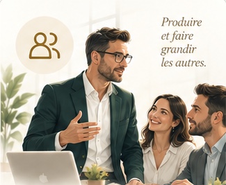 Agent et manager échangeant avec ses collaborateurs