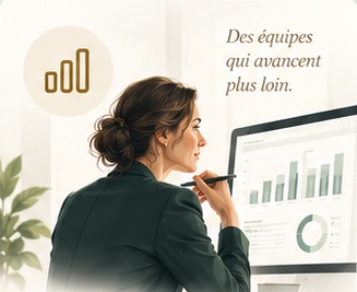 Manager devant les indicateurs de son équipe